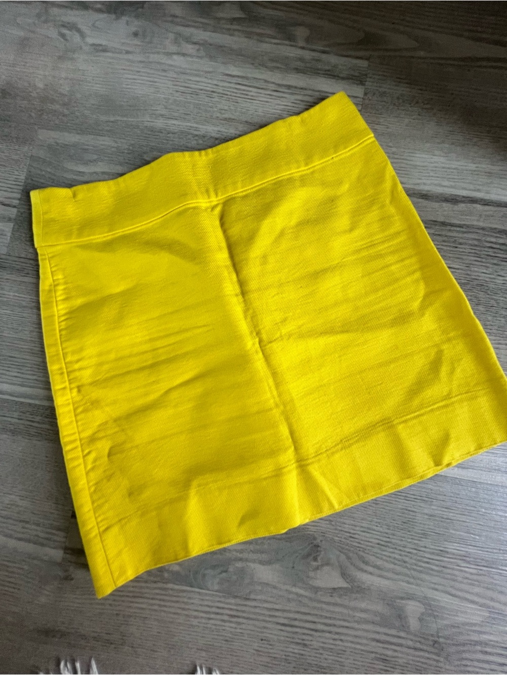J. Crew Bright Yellow Textured Mini Skirt